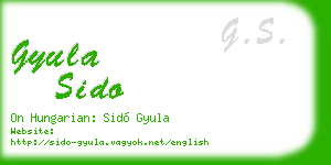 gyula sido business card