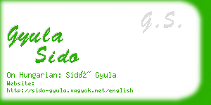 gyula sido business card